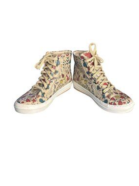 Goby Floral High Top Vegan Sneaker EU 39 US 8 Cottagecore Whimsigoth Boho